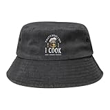 Qauirfe That's What I Do I Cook and I Know Things Fashion Cowboy Denim Fisherman Hat Outdoor Fishing Cap Sun