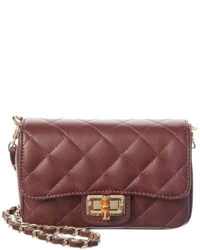 Persaman New York Cinzia Quilted Leather Crossbody, Brown