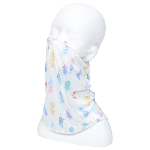 FELLOW フェロー フェイスカバー 全8色柄 接触冷感 UVカット 抗菌加工 ラッシュガード UPF50+ フェイスガード ネックカバー ネックガード フェイスマスク バフ フェザーホワイト フリーサイズ