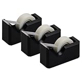 JAM PAPER Colorful Desk Tape Dispensers - Black - 3/Pack