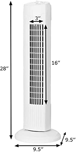 Fantask Tower Fan, 28 Inch Quiet Oscillating Fan , 3 Wind Speeds & Modes, Bladeless Standing Cooling Fan, Air Circulator Fan For Home Office Kitchen, Floor Fan For Bedroom Room (White) #TOP6