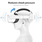 Head Strap Compatible with Oculus Quest 2,Meta Quest 2 Accessories Adjustable Elite Strap Replacement for Enhanced Comfort Support and Gaming Immersion in VR (Without Battery) - Image 2