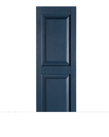 Premier Raised Panel Exterior Decorative Shutters, Bedford Blue - 15 x 47 in.