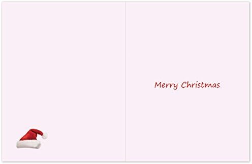 Miniatura 2 de The Best Card Company - Tarjeta de Navidad de animales grandes para niños (8.5 x 11 pulgadas) - Adorable tarjeta de notas de vacaciones grupales con