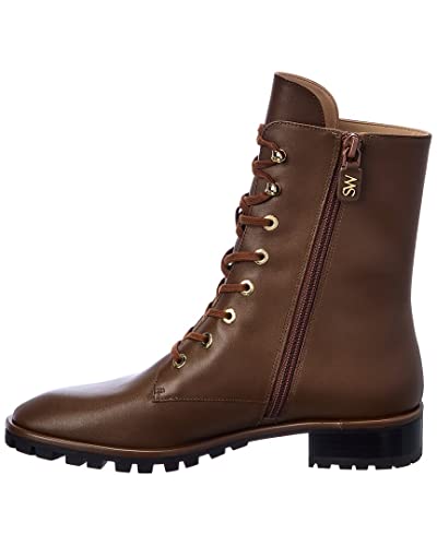 Stuart Weitzman Laine Leather Combat Boot, 9, Brown #TOP10