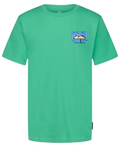 Image of Quiksilver Boys' Short Sleeve Logo Graphic T-Shirt, Soft & Comfortable, Regular Fit