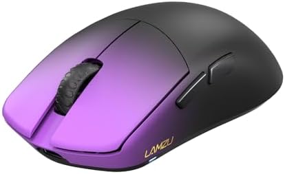 Lamzu Maya Champion Edition Wireless Gaming Mouse, Ultra-Lightweight 45g, Optical Switch, Golden TTC Dust-Proof Encoder, Pixart PAW 3950 IC, 8K Compatible, Compatible with PC/Mac (Purple Shadow) — view 4