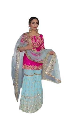 Ready to Wear Shalwar Kameez Sharara Suits Indian Pakistani Wedding Wear Dresses For Women.