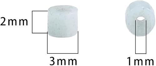 Miniatura 2 de Cuentas espaciadoras de amazonita natural, cuentas planas y redondas sueltas para hacer joyas de abalorios de 0.118 in x 0.079 in 15.0 in