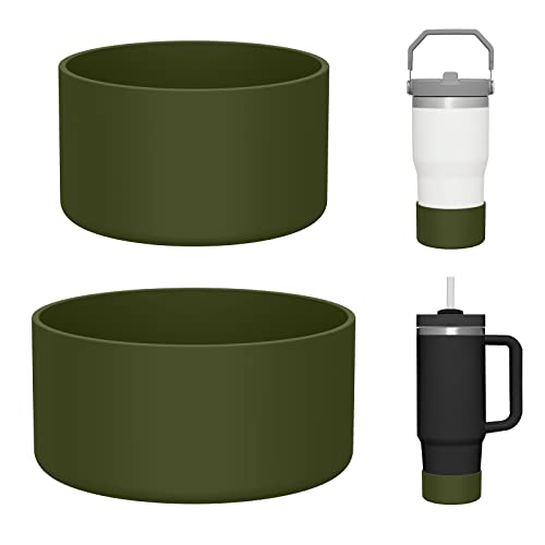 Stanley 2PCS Silicone Boot for 30 oz Tumbler With Handle, Cup Accessories for Quencher 40oz & IceFlow 20oz, Reduces Noise Protector Water Bottle Bottom Sleeve Cover