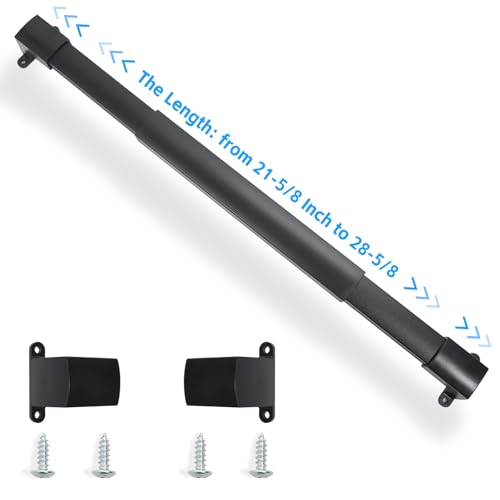 RUILIXIN Aluminum RV Screen Door Handle, from 21-5/8 Inch to 28-5/8 Inch Adjustable Crossbar, Rv Accessories, Door Handle Grab Bar for Travel (Black) by RUILIXIN - Used condition - Image 2