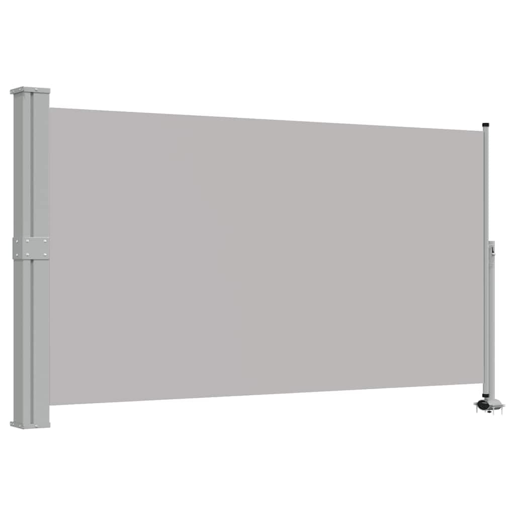 vidaXL Seitenmarkise Ausziehbar 140x300 cm Grau Sichtschutz Windschutz Markise
