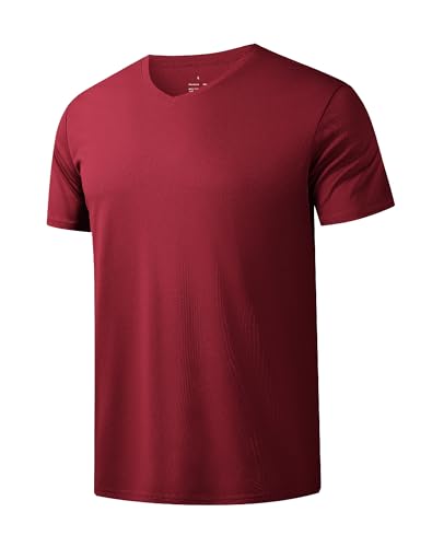 Men's T Shirts Quick Drying V-Neck Athletic Shirt Running Gym Workout Moisture Wicking T-Shirt for Casual2