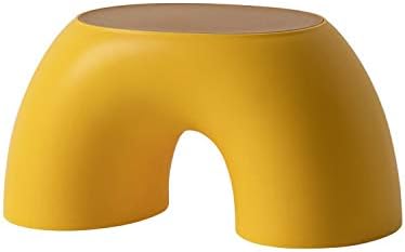 LAN ZHANG GUI Kid Stool Children's Stool Rainbow Stool Foot Stool is Suitable for Living Room bedrooms, Study, Kitchen and Bathroom, etc. (Yellow)