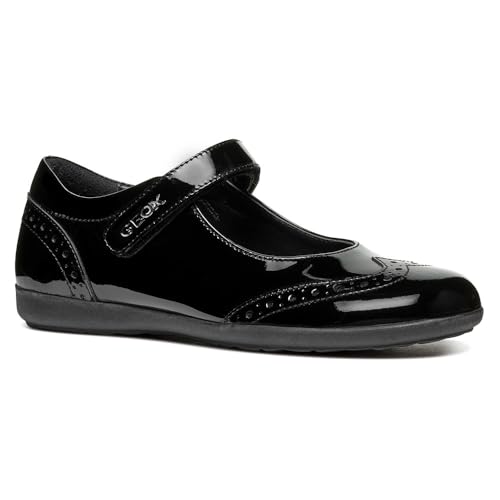 Geox - J IBERIDE Girl H, Bailarinas Planas Niñas, Black,