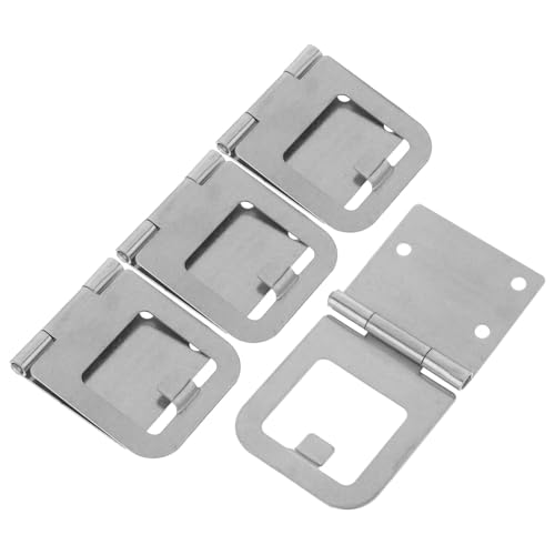 SOPOTUTU 4 Piezas Bisagras Planas de Acero Inoxidable para Pantalla de Ventana Corredera Cerradura Resistente para Puertas de Balcón y Patio Herrajes para Reparación de Ventanas