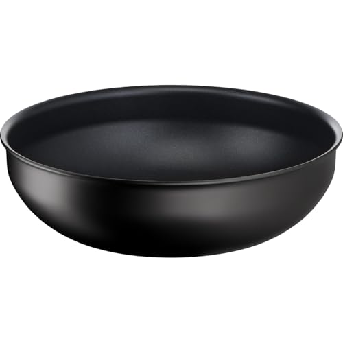 Tefal Ingenio Unlimited, 26 cm großer Wok, stapelbar, abnehmbarer Griff, platzsparend, antihaftbeschichtet, Induktion, schwarz, L7637732