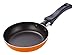 wok Poêle à fond plat de 12cm wok pot de pot de bifteck omelette anti-bâton avec une fouille moins grasse appropriée for la cuisinière à gaz (Color : Orange)