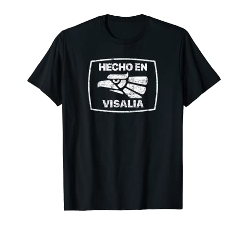 Hecho en Visalia Design (angustiado)- Visalia California Camiseta