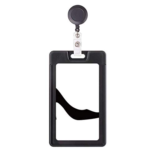 Porte-badge rétractable femme noir chic idéal au bureau et à l'hôpital