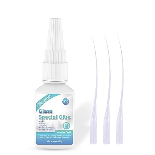 Viomis Glass Glue, 30g, Instant Strong Bond for Glass, Acrylic, Waterproof, Dries Clear, Quick Curing, Ideal for Craft, Jewelry, Rhinestone, Crystal, Mirror, Glasses