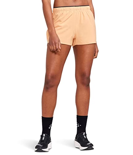 Image of Craft Sportswear Women's ADV Essence 2" Stretch Shorts | Workout Shorts with Inner Brief | Great for Running, Yoga, Gym, Peach, XL