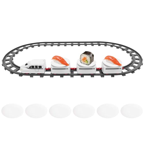 Train à sushis rotatif de 22 pièces motorisé avec wagons porte-assiettes pour repas japonais