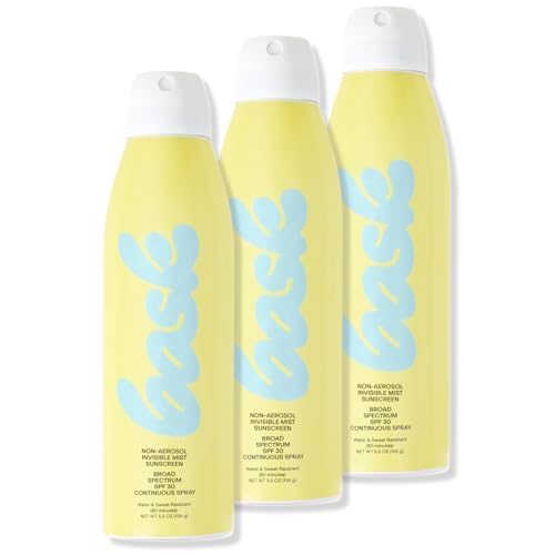 Image of Bask SPF 30 Sunscreen Spray - Non-Aerosol, Broad Spectrum UVA /UVB Protection, Dermatologist Recommended, Moisturizing, Lightweight & Non-Greasy, 5.5 oz (Value Pack of 3)