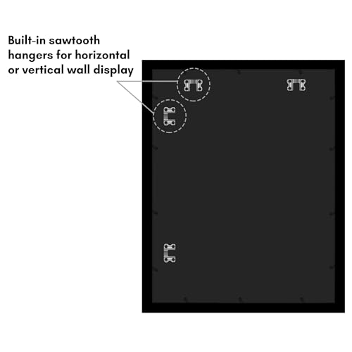 Americanflat 18x23 Poster Frame with Polished Plexiglass - Black Picture Frame - Wide Photo Frames Made of Engineered Wood for Vertical or Horizontal Wall Display - Epic Collection - Black