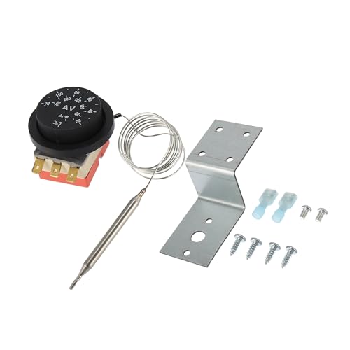 A ABSOPRO 12V Electric Radiator Fan Thermostat Controller Kit Liquid Expansion Temperature Control Switch for Car Item Replacement