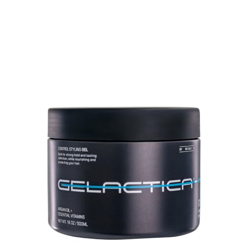 Gelactica Max Control Hair Gel for Men Alcohol-Free Strong Hold Styling Gel Natural Extracts for Long-Lasting Hold and Shine Slick Back Hair Style 18 oz