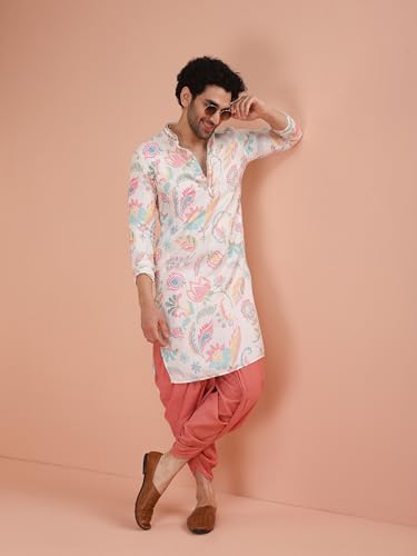 Image of KISAH Men's Pashmina Printed Kurta Pyjama Set | Festive Wedding Party Ethnic Wear