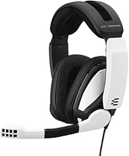 EPOS I Sennheiser GSP 301 Gaming Headset Headphones, Noise Cancelling Mic, Flip-to-Mute, Ergonomic, Ear Pads, Compatible with PC Mac PS4 PS5 Xbox Series X Xbox One Nintendo Switch, White