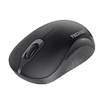 TECKNET Wireless Mouse, 2.4GHz with USB Receiver, 1600 DPI Optical Computer Mouse with 3 Adjustable Levels, 12-Months Battery Life, Ambidextrous & Silent, Compatible with Laptop, PC, Mac - Gray