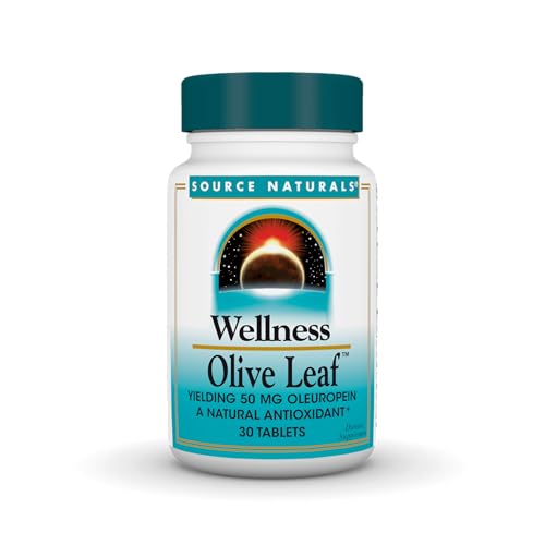 Source Naturals Wellness Olive Leaf - Yielding 100 mg Oleuropein a Natural Antioxidant* - 30 Tablets