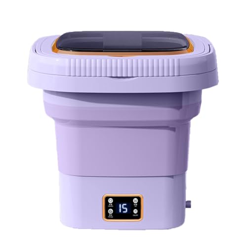 Pesderty Mini Lavadora DoméStica Plegable PortáTil de 9L con Lavadora Giratoria en Seco, Enchufe Europeo