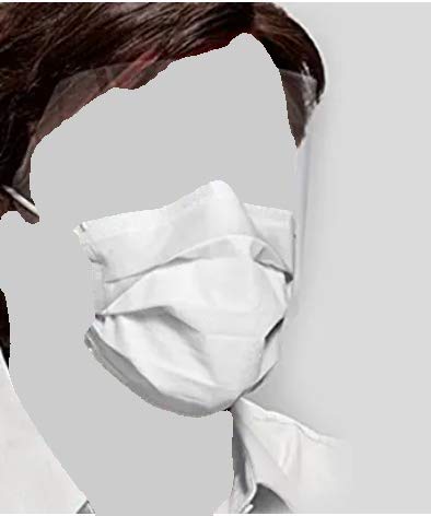 CrossTex GCPWS Ultra Sensitive FogFree Ear Loop Mask with Shield, White, Pack of 100