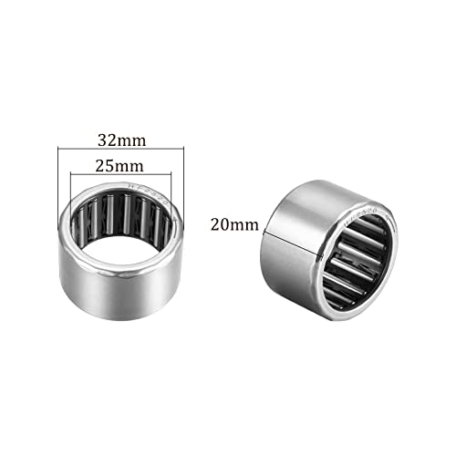 Kozelo HF2520 Nadel Roller Lager - [25mm x 32mm x 20mm] Einweg Kupplungslager für Getriebe mit Chromstahl Rollen
