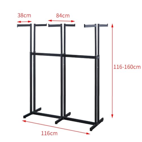 Portant à vêtements en métal noir pour aménager un dressing modulable dans la chambre - 3