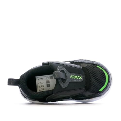 Nike Air Max Bolt Toddler Casual Running Shoe, Black/Chrome-DK Smoke Grey, 2 M US4