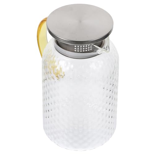 Ipetboom Hervidor de Agua de Vidrio de Gran Capacidad Resistente al Calor Jarra de Agua Fría para Uso Doméstico Diseño Elegante y Práctico para Decoración