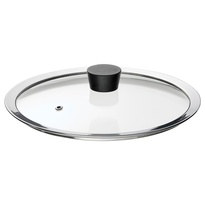 Universal Glass Pan Lid, Tempered Heat-Resistant Glass Cover with Steam Vent for Frying Pans, Pots & Saucepans (25 CM) โ image 1