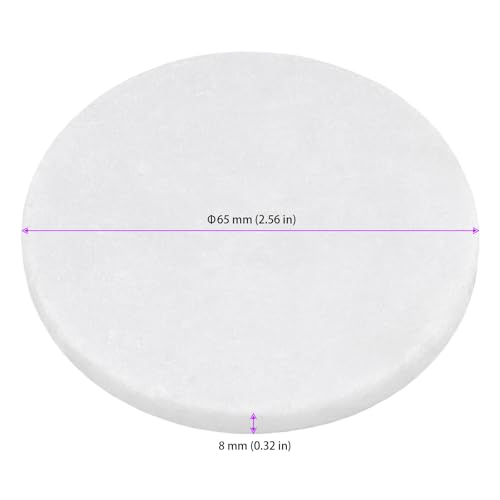 CHUENKUK 20 Stück Steine Weiß zum Bemalen, 6,5 cm Rund Flache Steine, Natur Dekosteine zum Basteln für Malerei, Diy, Deko