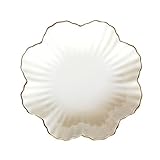 TOGEVAL Plato de Blanco para Hogar Resistente y Reutilizable para Servir Postres Aperitivos y Comidas Diarias para Lavavajillas y Uso Restaurante Hotel o Buffet