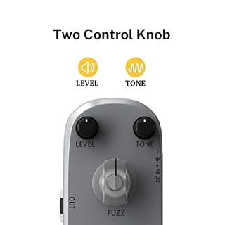 AZOR AP-303 Fuzz Mini pédale d’effet pour guitare avec True Bypass Alliage d’aluminium - Les Beatles, Paul McCartney, John Lennon, RIngo Starr, George Harrison AZOR AP-303 Fuzz Mini pédale d'effet pour guitare avec True Bypass Alliage d'aluminium – Image 5