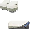 Outdoor Swivel Lounge Chair Cover 2 Pack and Patio Furniture Cover