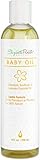 Organic Calendula Baby Massage Oil - Natural Skin Moisturizer with Vitamin E, Sunflower and Lavender Essential Oils - Infant Rash, Cradle Cap, and Eczema Treatment - Safe and Chemical Free (8oz)