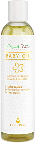 Organic Calendula Baby Massage Oil - Natural Skin Moisturizer with Vitamin E, Sunflower and Lavender Essential Oils - Infant Rash, Cradle Cap, and Eczema Treatment - Safe and Chemical Free (8oz)
