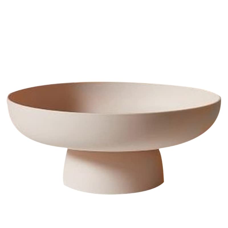 KLOVA Frutero redondo de drenaje, moderno cuenco de frutas en la cocina, estilo moderno, material cerámico, capacidad grande