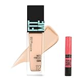 【Amazon.co.jp限定】 MAYBELLINE(メイベリン) ファンデーション フィットミー リキッド ファンデーションR 112＋ハイパーカールミニ付き